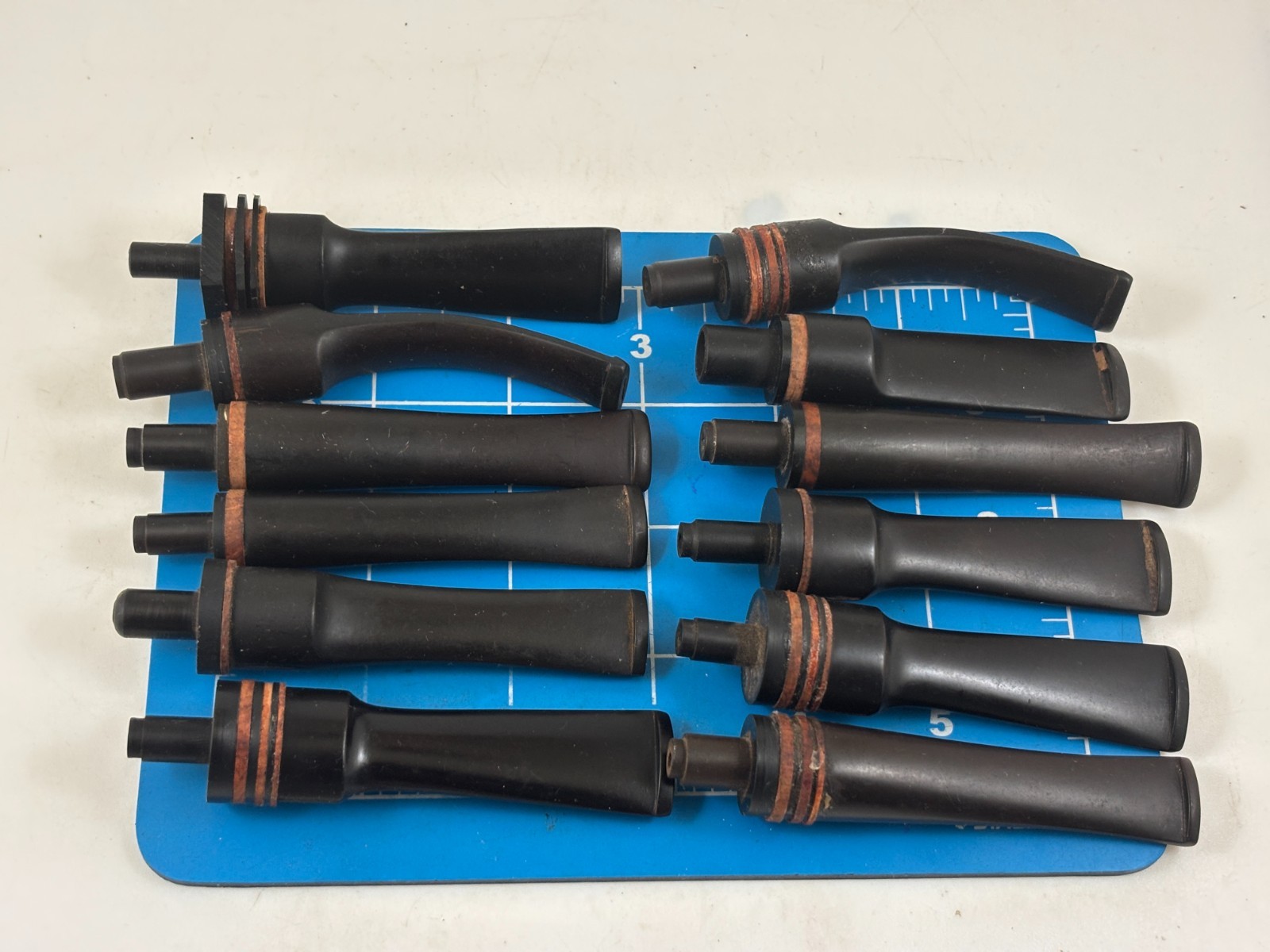 Judd\'s Lot of 12 Never Used Vulcanite Unique Banded Pipe Stems
