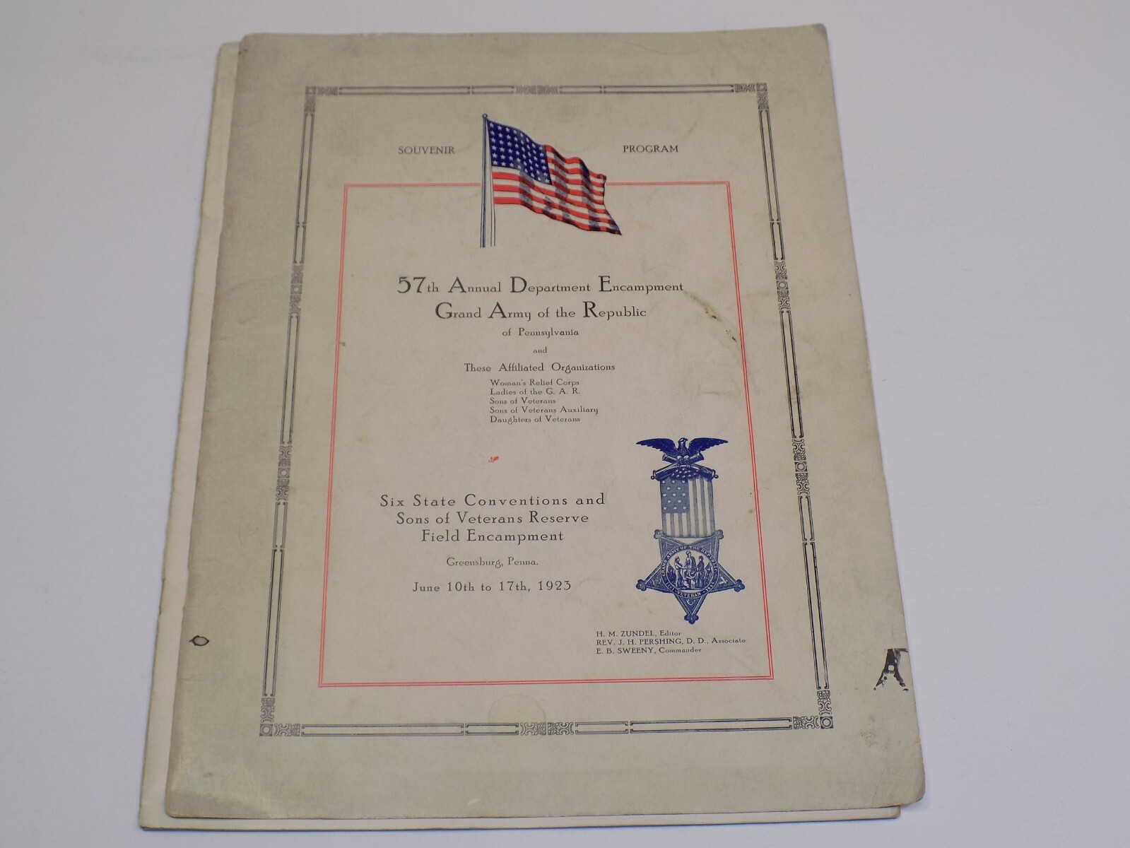 Grand Army of Republic Civil War Greensburg Westmoreland Pennsylvania GAR 1923