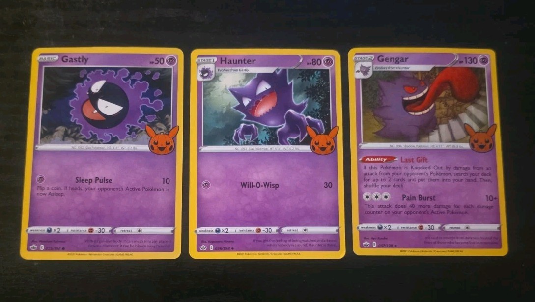 2021 HALLOWEEN POKEMON CARDS - GASTLY HUNTER AND GENGAR