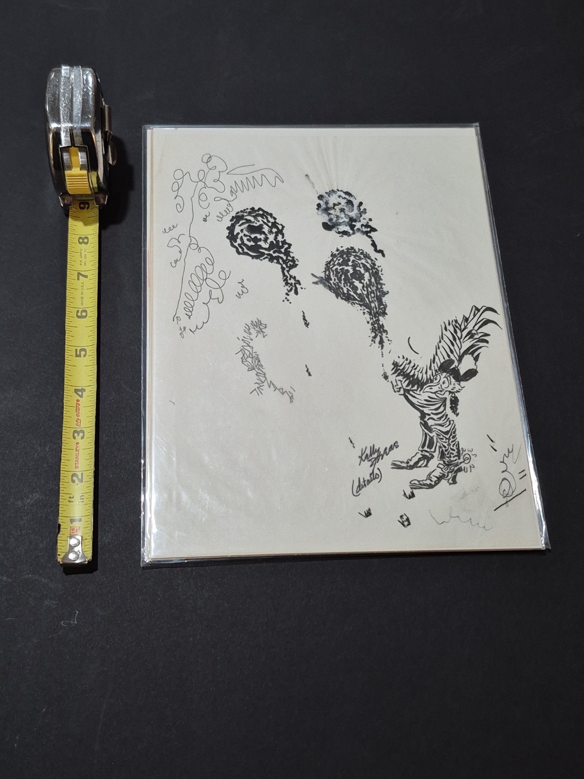 Frank Kelly Freas Original Comic Or Paperback Prelim Art Rooster Cockburn Signed