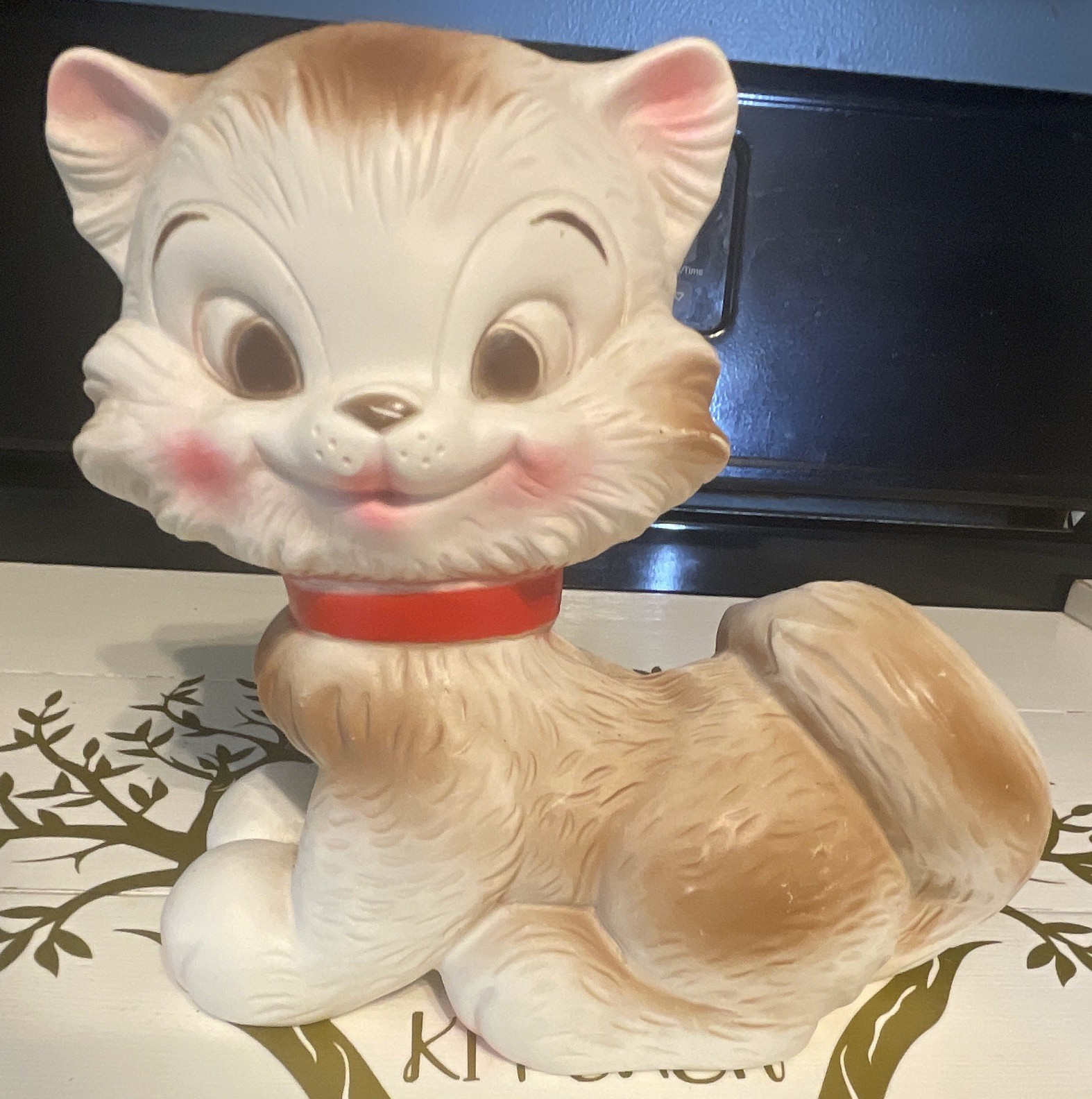 J. L. Prescott Co. Cat squeaker toy vintage 1968