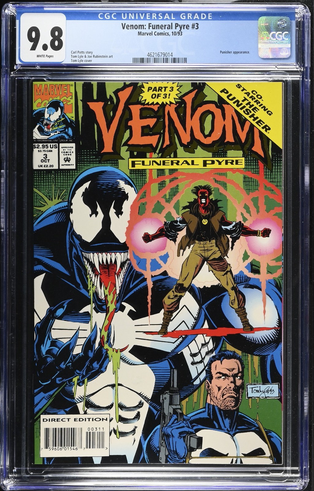Venom: Funeral Pyre #3 CGC 9.8 WP NM/M Punisher Appearance Marvel 1993 🎯🎯