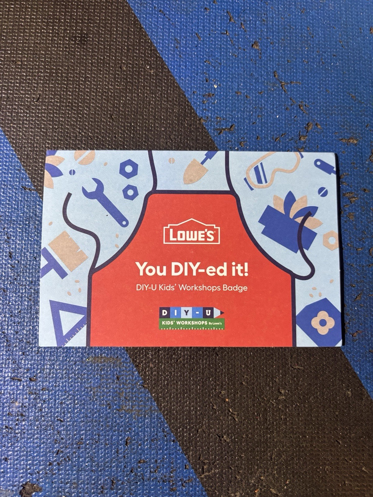Lowe's Kids DIY Workshop Badge Jr Builder Award Badge