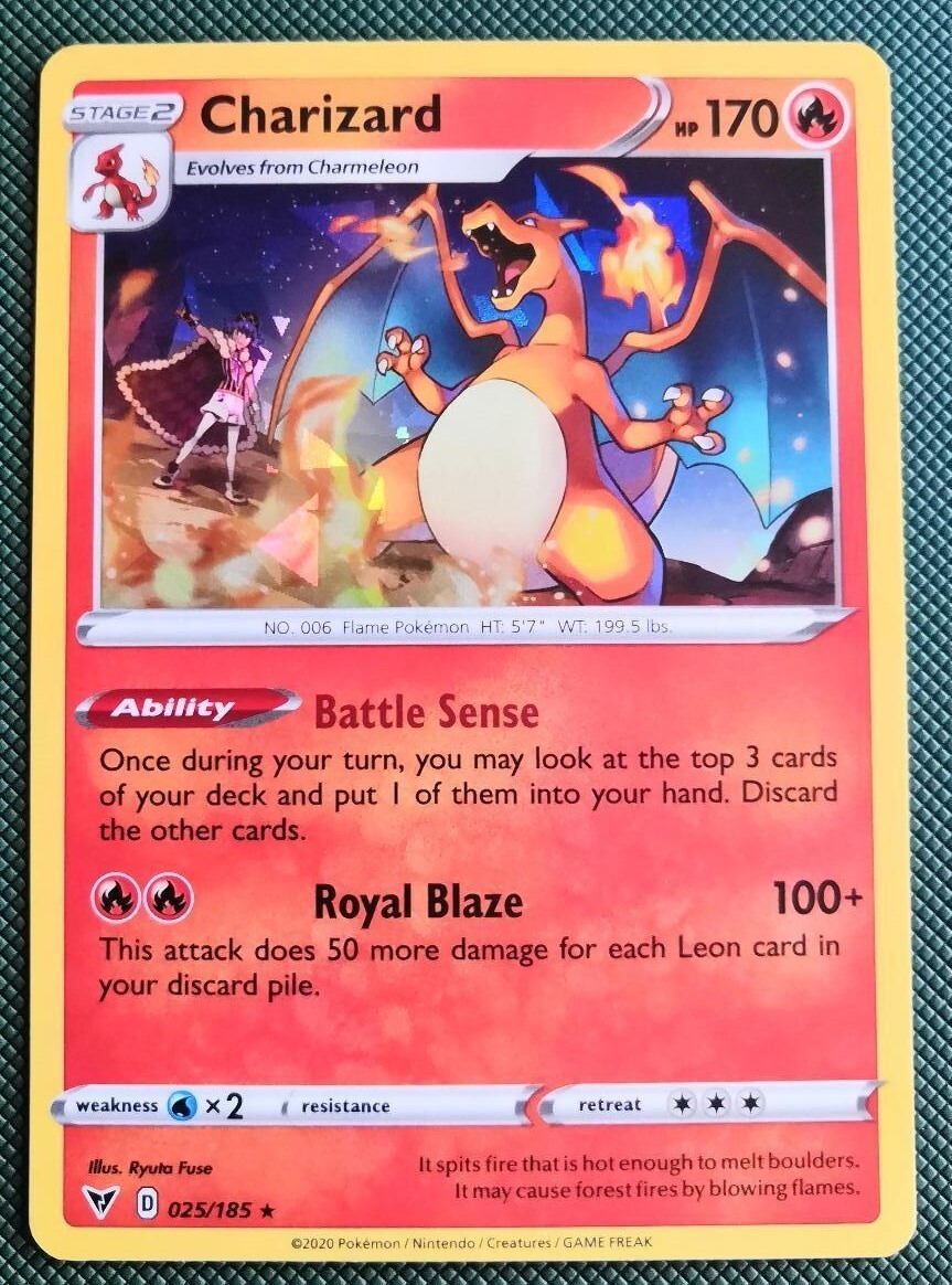 Charizard 025/185 Cracked Shattered Ice Holo Promo Pokemon Cards Near Mint NM