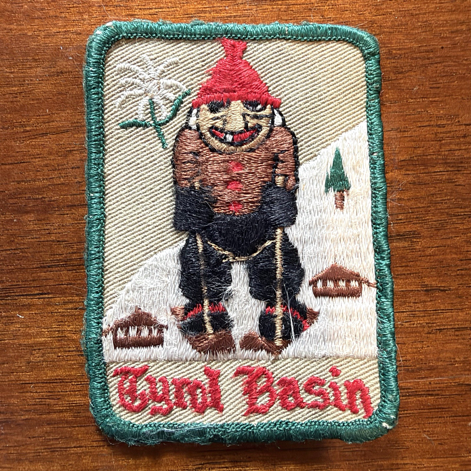 Vtg Tyrol Basin Ski Resort Wisconsin Woven Patch Souvenir Embroidered Badge