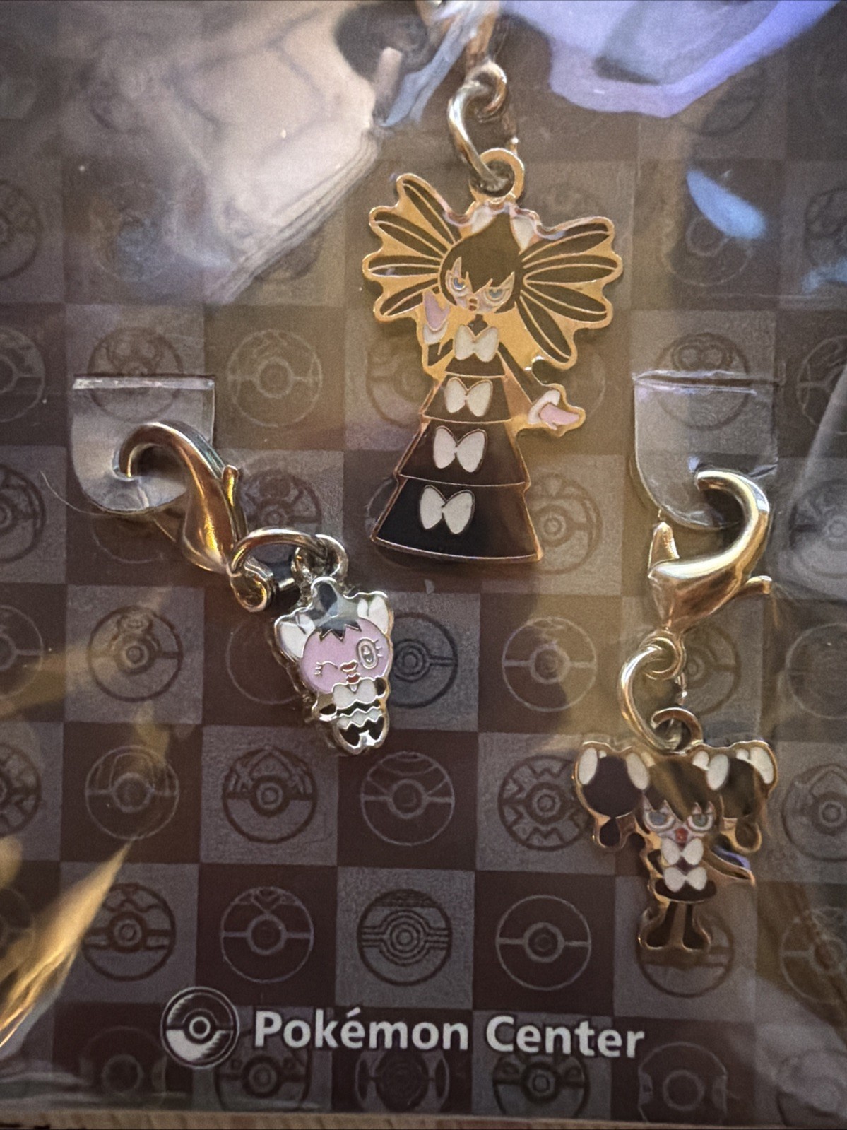 Pokemon Center Gothita Gothorita Gothitelle Metal Keychain Charm Sealed New