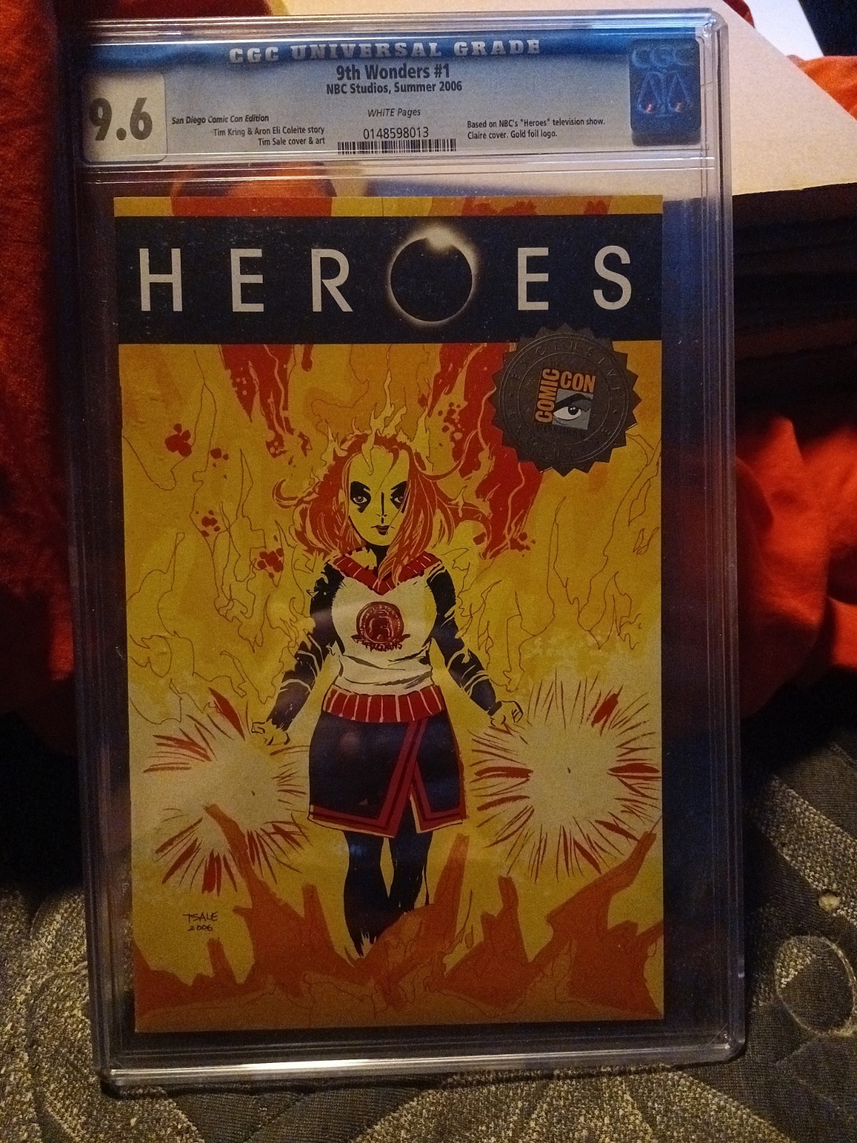 HEROES 9th Wonders #1 NBC TV Show Variant CGC 9.6 Comic Burning Claire Hayden💔