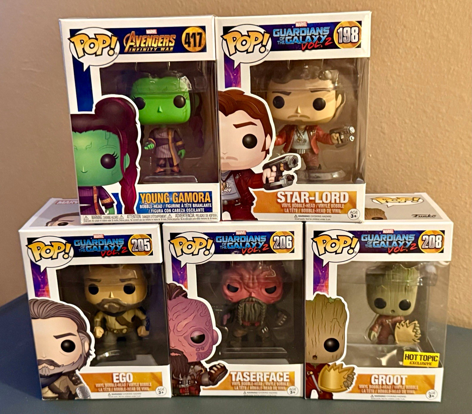 Funko Pop Guardians of the Galaxy Vol 2 Lot of 5 #198 #205 #206 #208 & #417 New