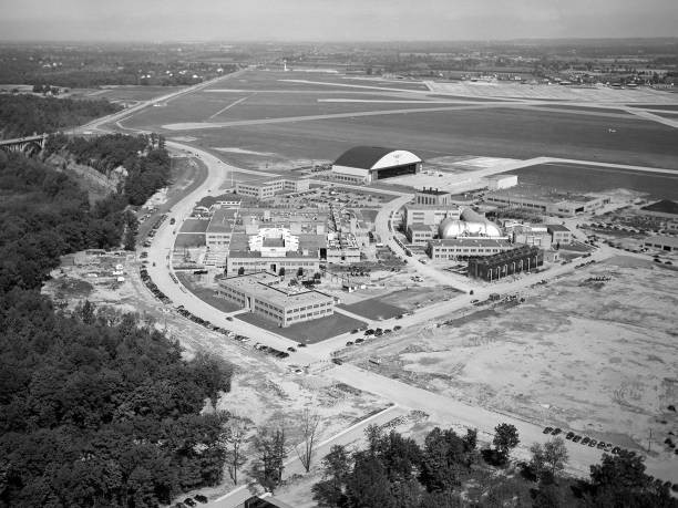 Aerial View of NACA's Lewis Flight Propulsion Research Laboratory Old Photo