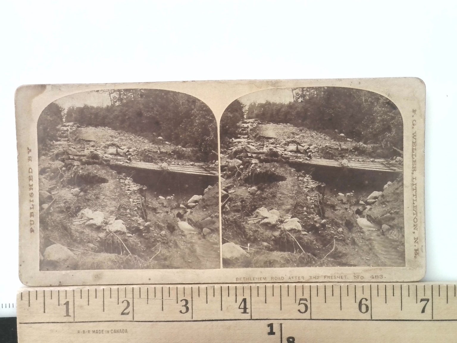 Bethlehem NH Road After Avalanche Stereoview E. G. Weller No. 488 New Hampshire