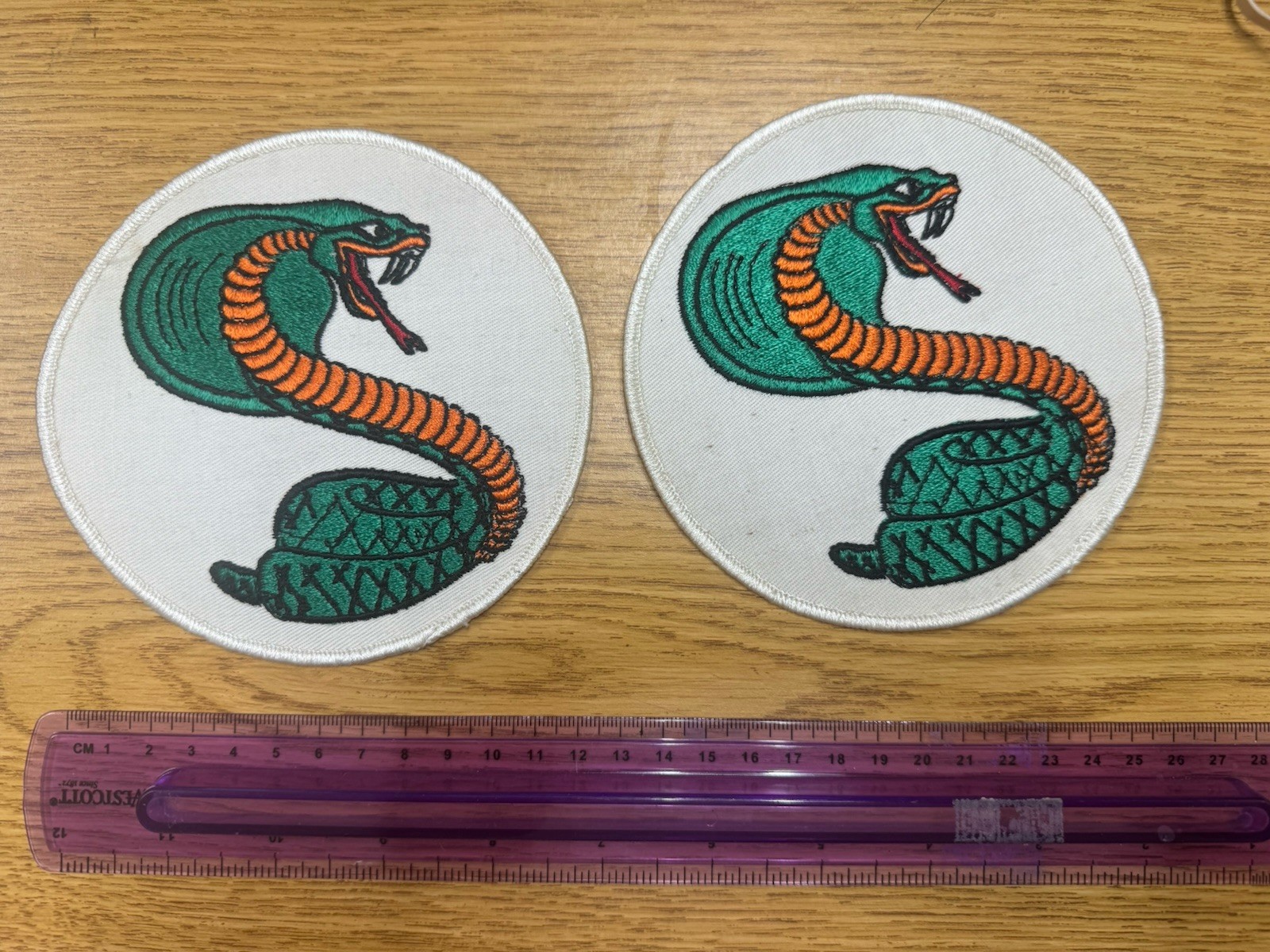 Vintage 1970s Coiled Cobra Patch Lot 5 Vintage 1970s Coiled Cobra Patch Lot 5