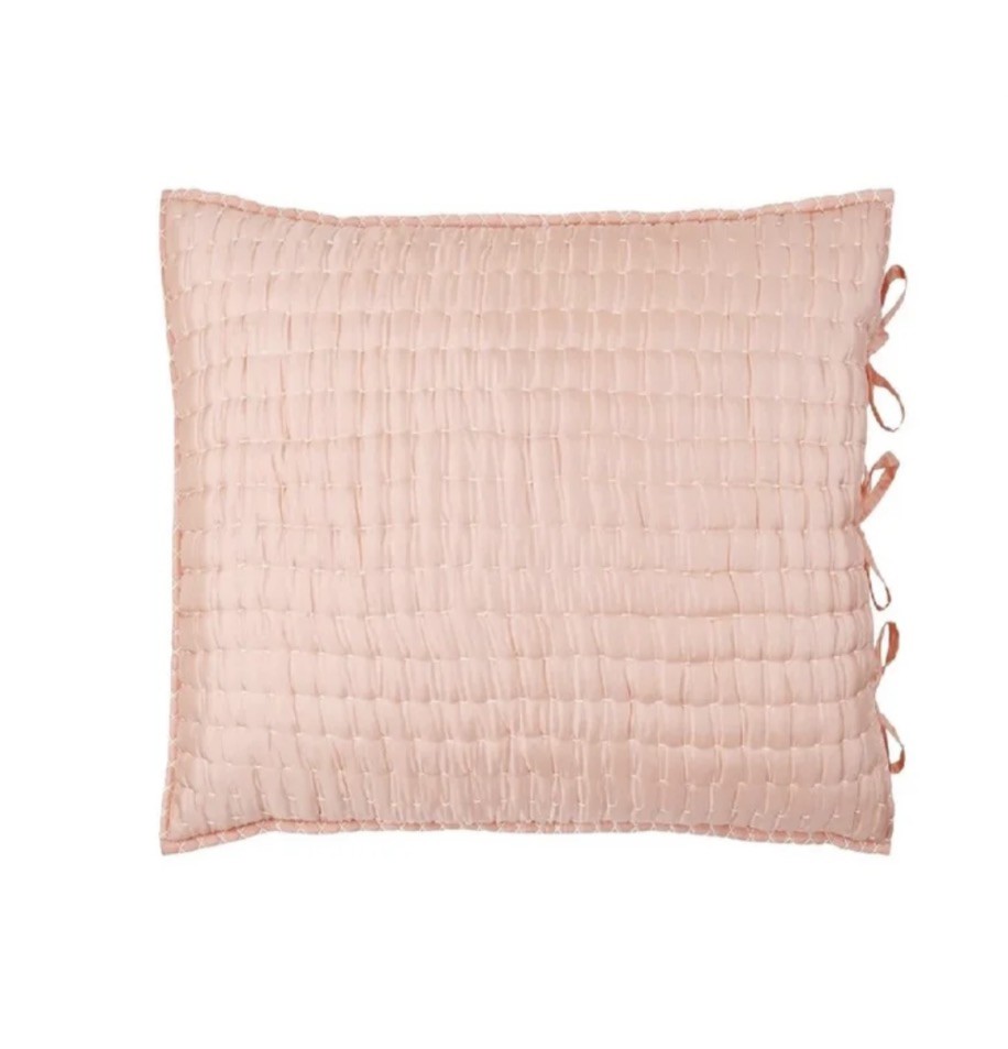 Designers Guild Chenevard Blossom & Peach Silk Euro Pillow Sham