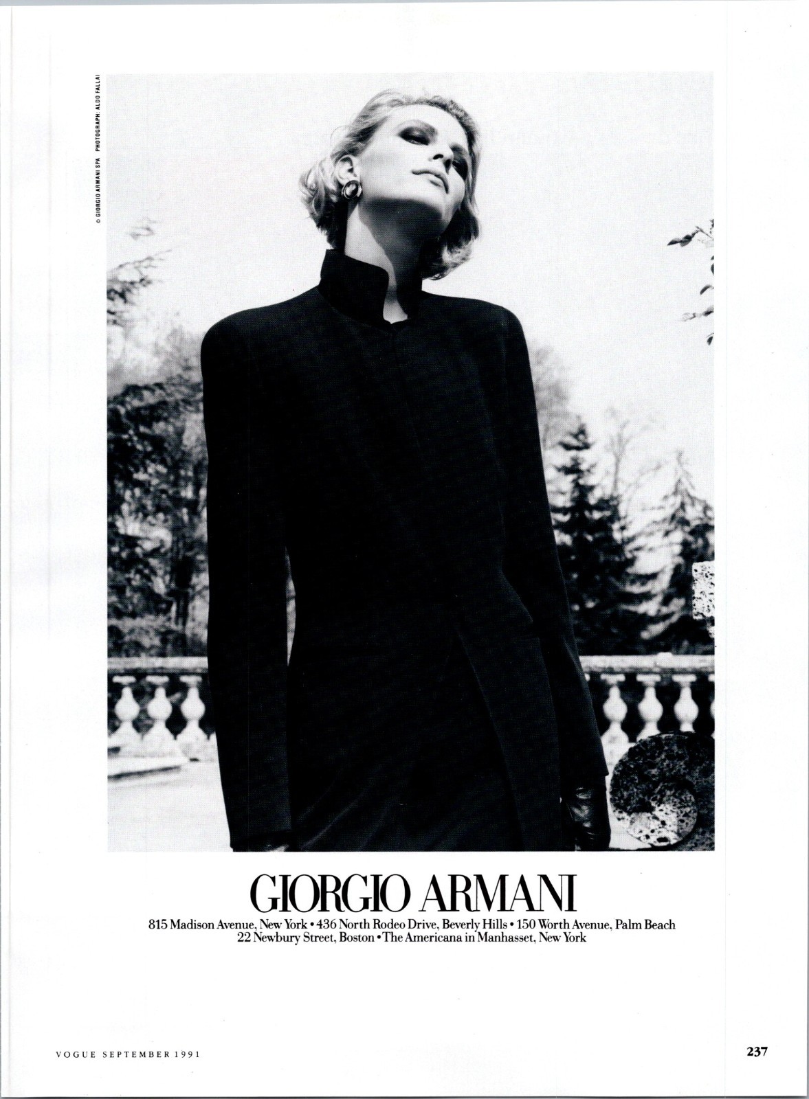 1991 • GIORGIO ARMANI 1990s  print ad • 90s Fashion CA.33