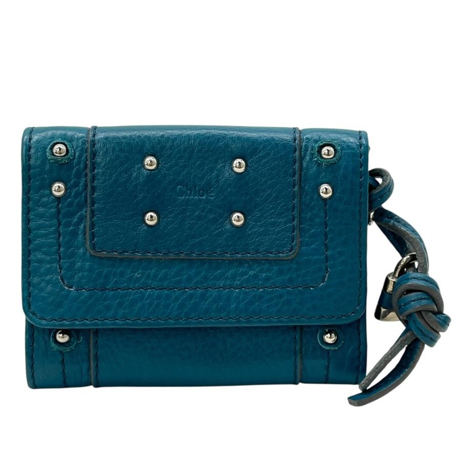 Chloe Paddington Leather Coin Purse Blue Compact Wallet and Coin Case (Ages 14+)