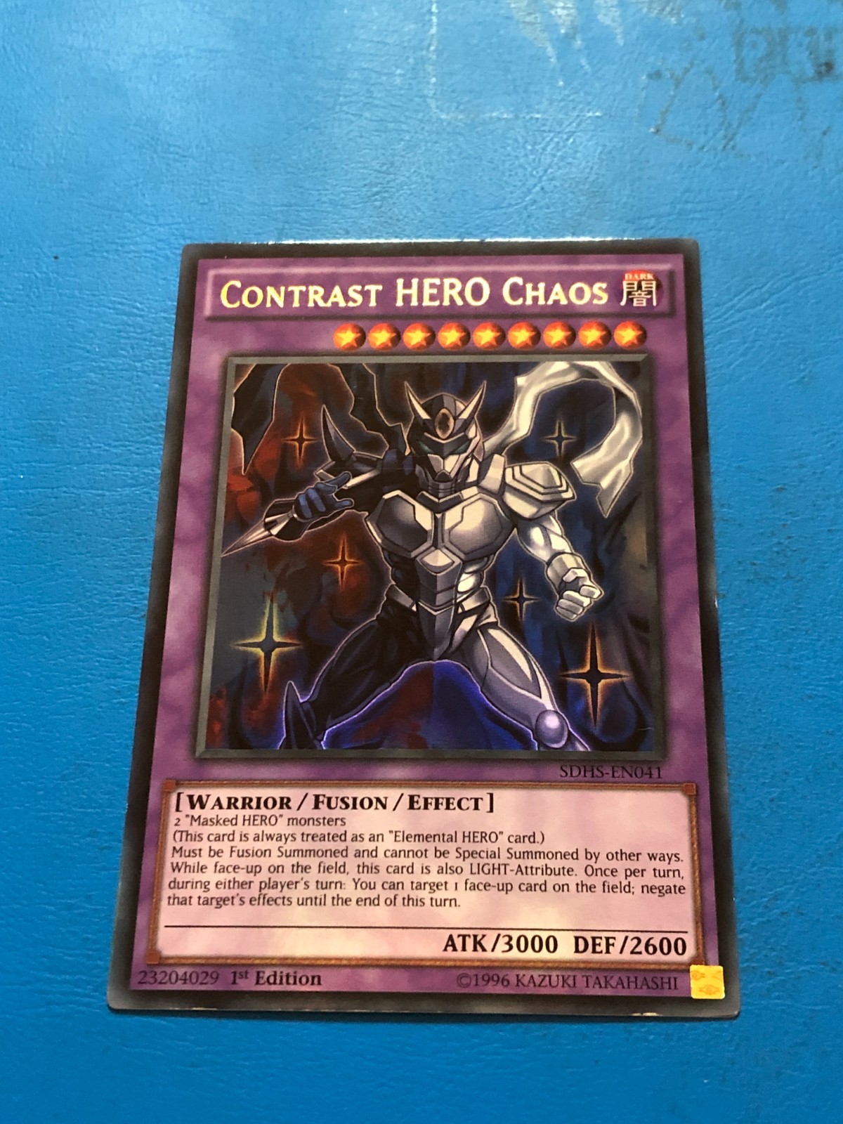 YUGIOH Ultra Rare Contrast HERO Chaos SDHS-EN041 1st Edition