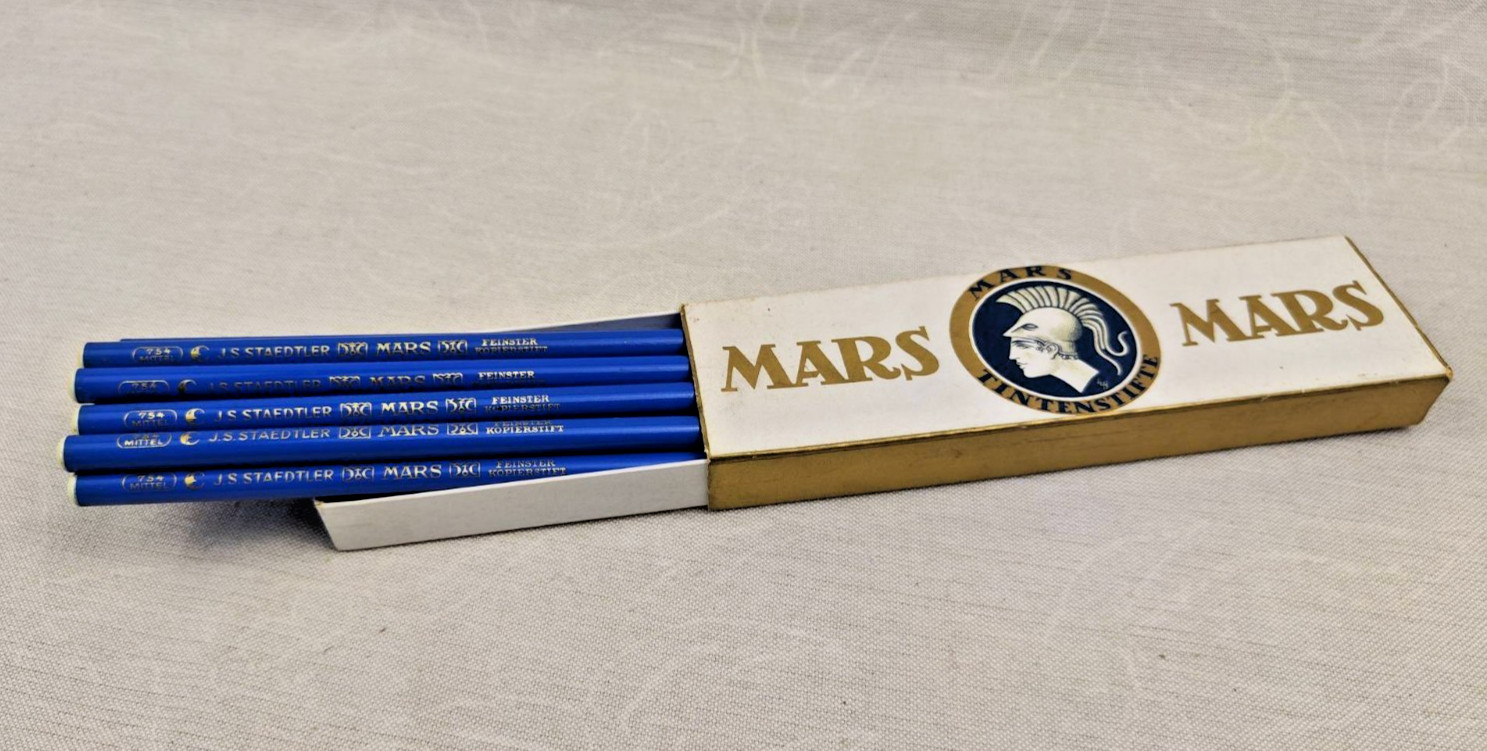 NOS Vintage J.S. Staedtler Mars 754 indelible pencils, medium hardness