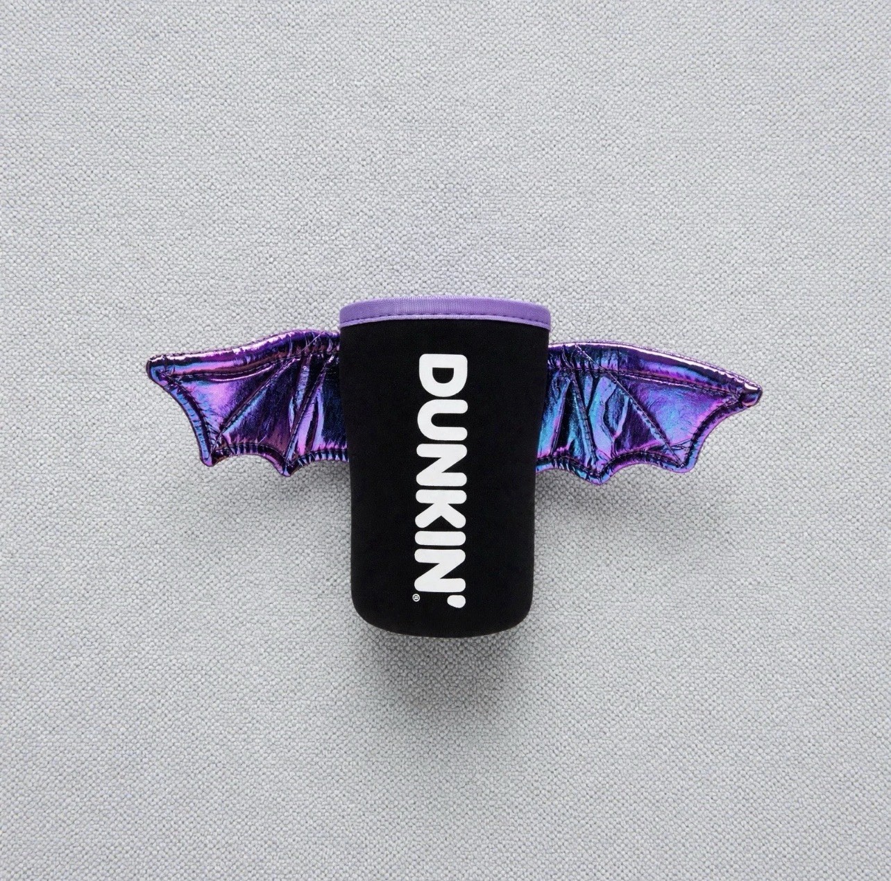 Sealed Dunkin\' 2026 Limited Edition Bat Koozie, Batty Sleeve, Halloween Dunkin