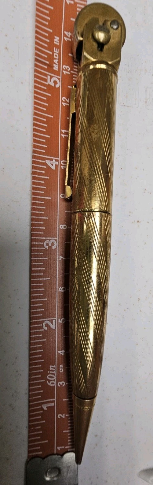 Vintage Sure Fire GoldTone/GoldFilled Lighter & Mechanical Pencil 1940s/1950s