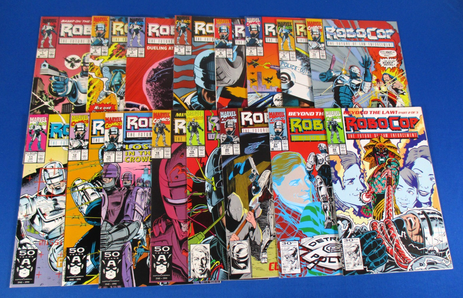 Robocop Marvel Comics 1 2 3 5 6 8 9 10 11 12 15 18-22 Run Lot of 16 VF/NM