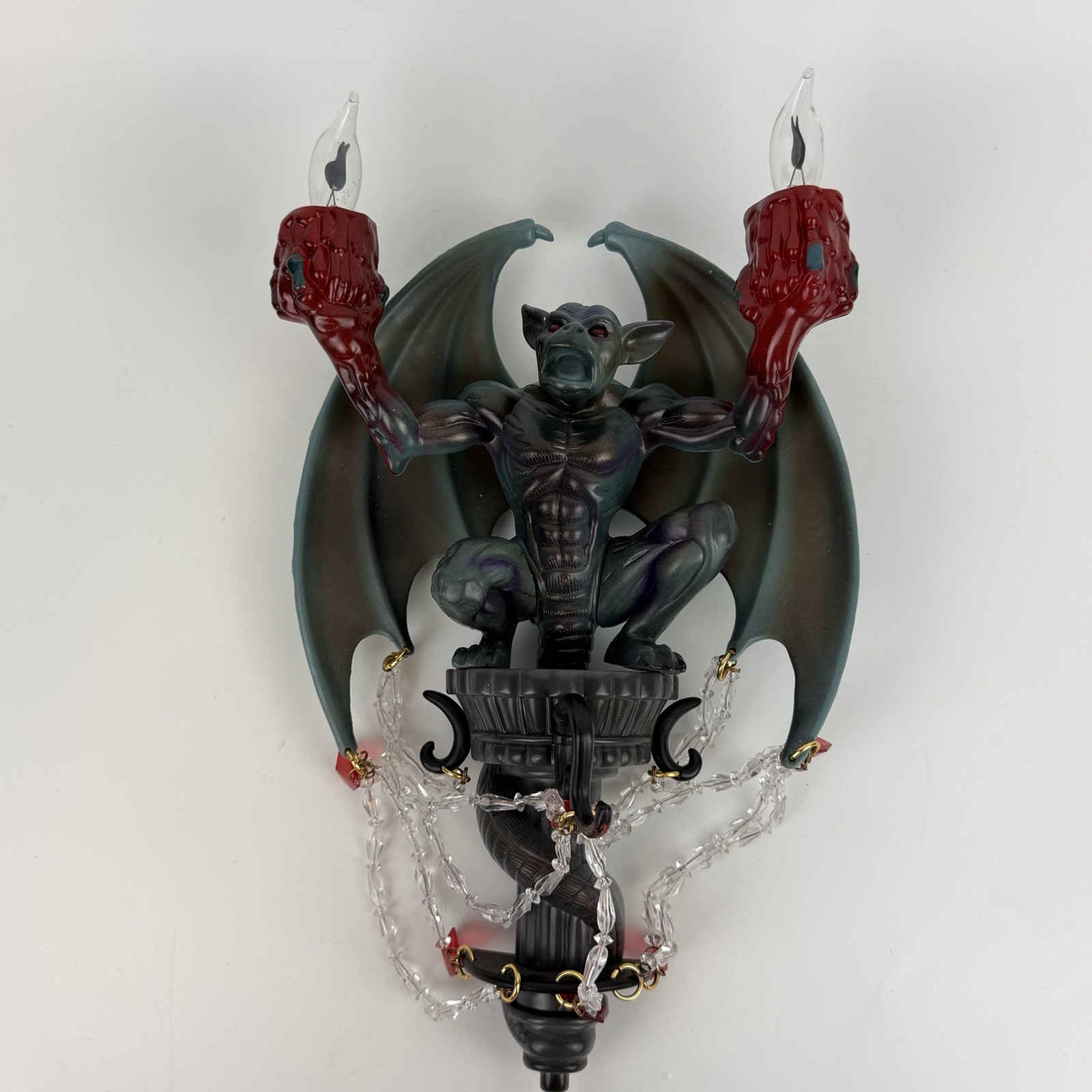 1996 Trendmasters HallowScream Flickering Gargoyle Light Sconce w/Bulbs READ