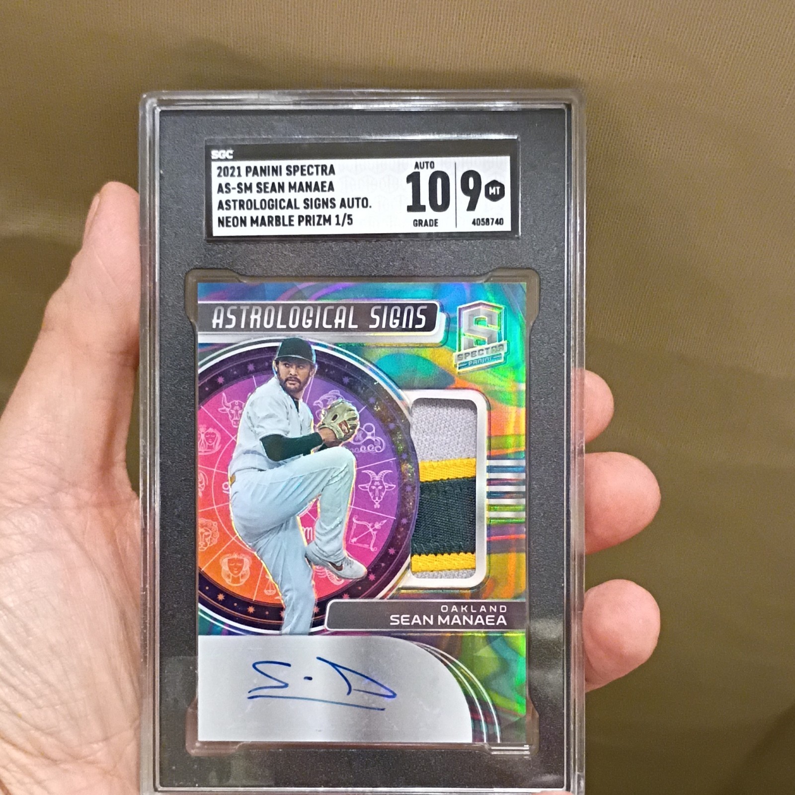 2021 Panini Spectra. Sean Manaea Autograph