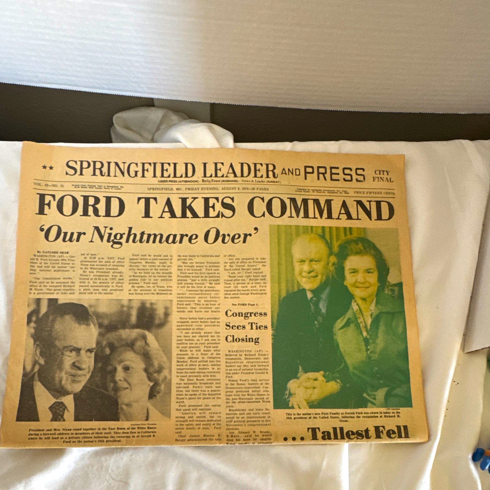 Springfield Leader and Press Aug 9, 1974 Newspaper 