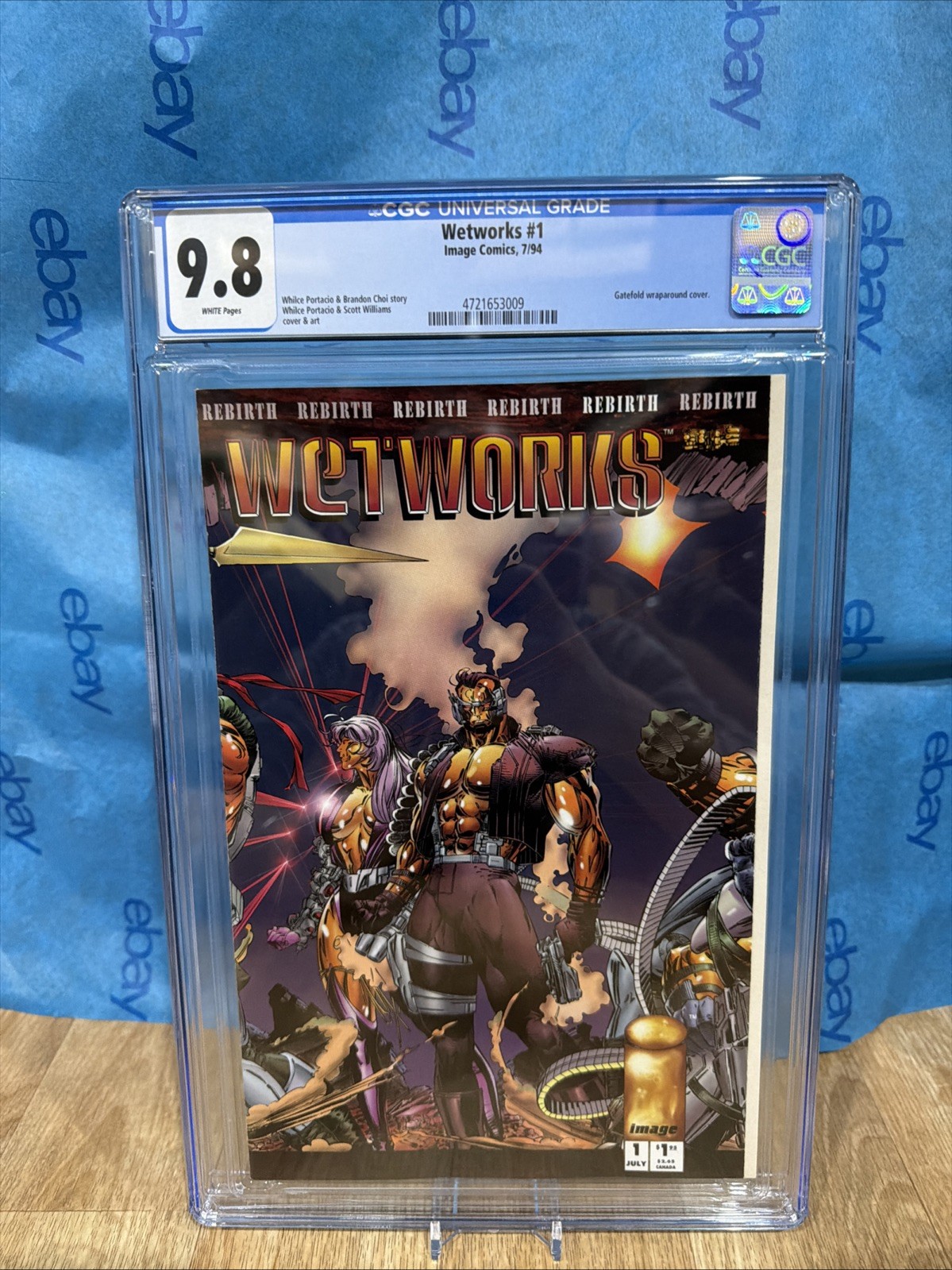 Wetworks #1 Cgc 9.8 Graded Comic 1st  Issue White Pages Graded Comic