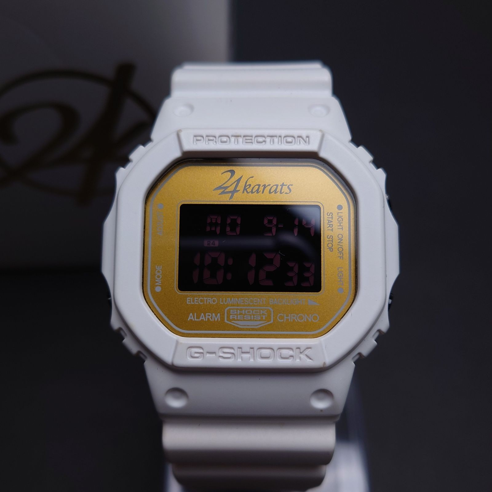 Working G SHOCK 24karats WHITE GOLD Casio Collaboration Watch With original box