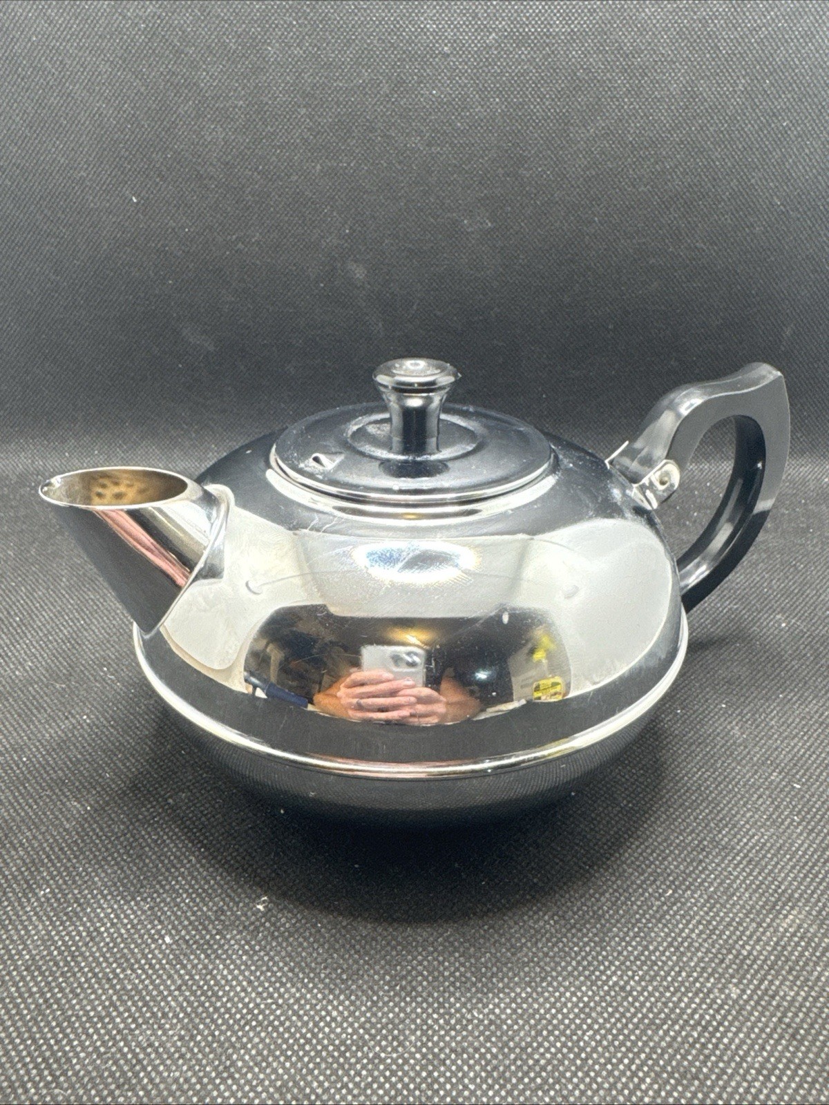 VINTAGE  Britdis 3 cup chrome on copper teapot Made In New Zealand