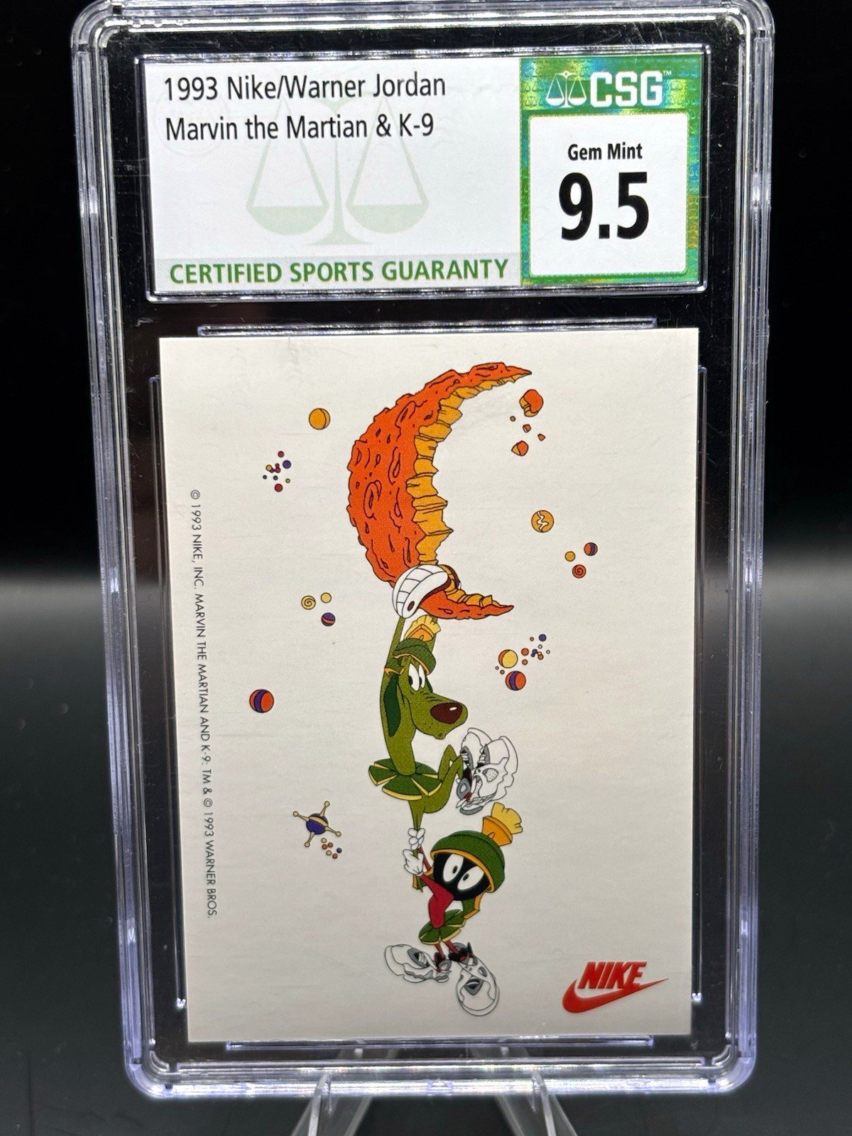 Nike 1993 Nike/Warner Jordan Looney Tunes #56 Marvin & K-9 Graded Cert