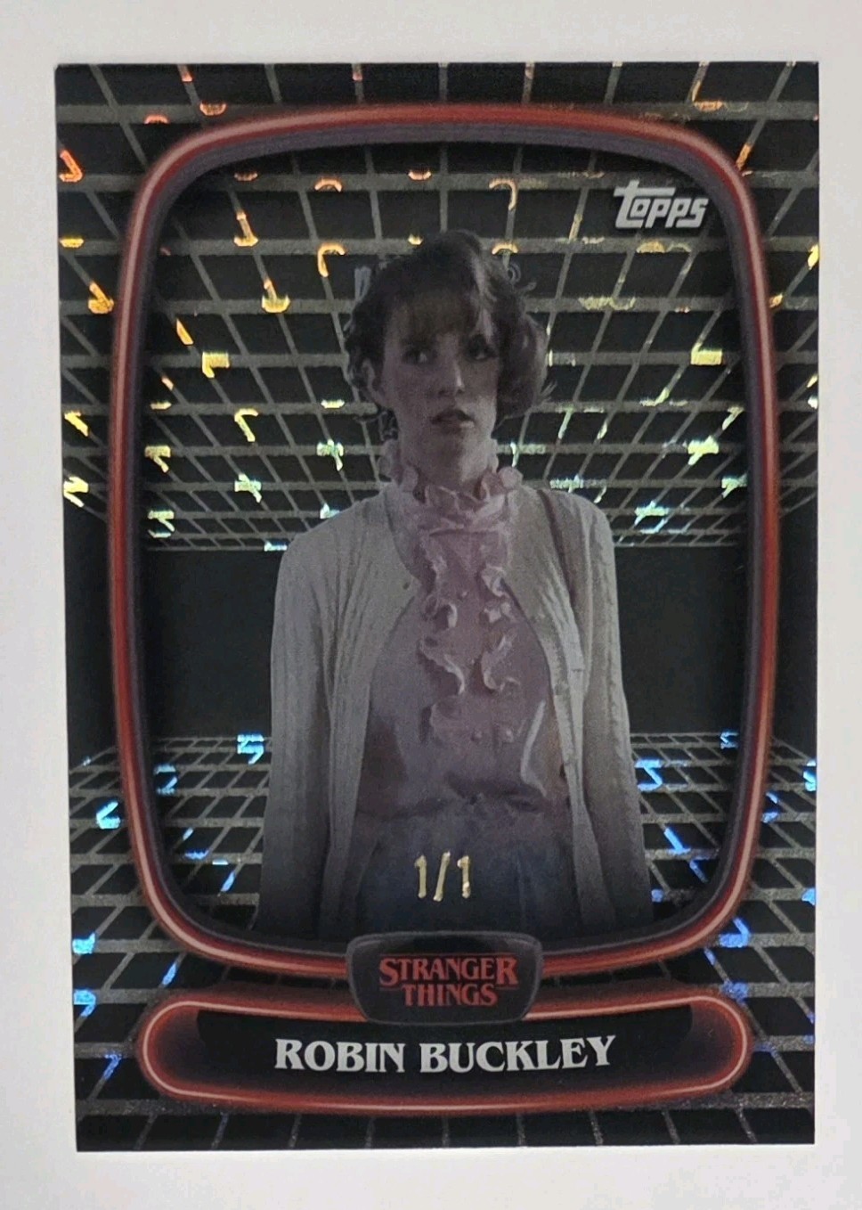 2025 Topps Stranger Things High Tek- Black Hawkins Lab #8 Robin Buckley 1/1