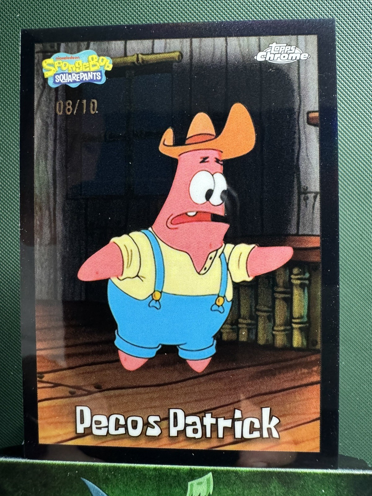 2025 Topps Chrome SpongeBob Pecos Patrick /10 Black Refractor