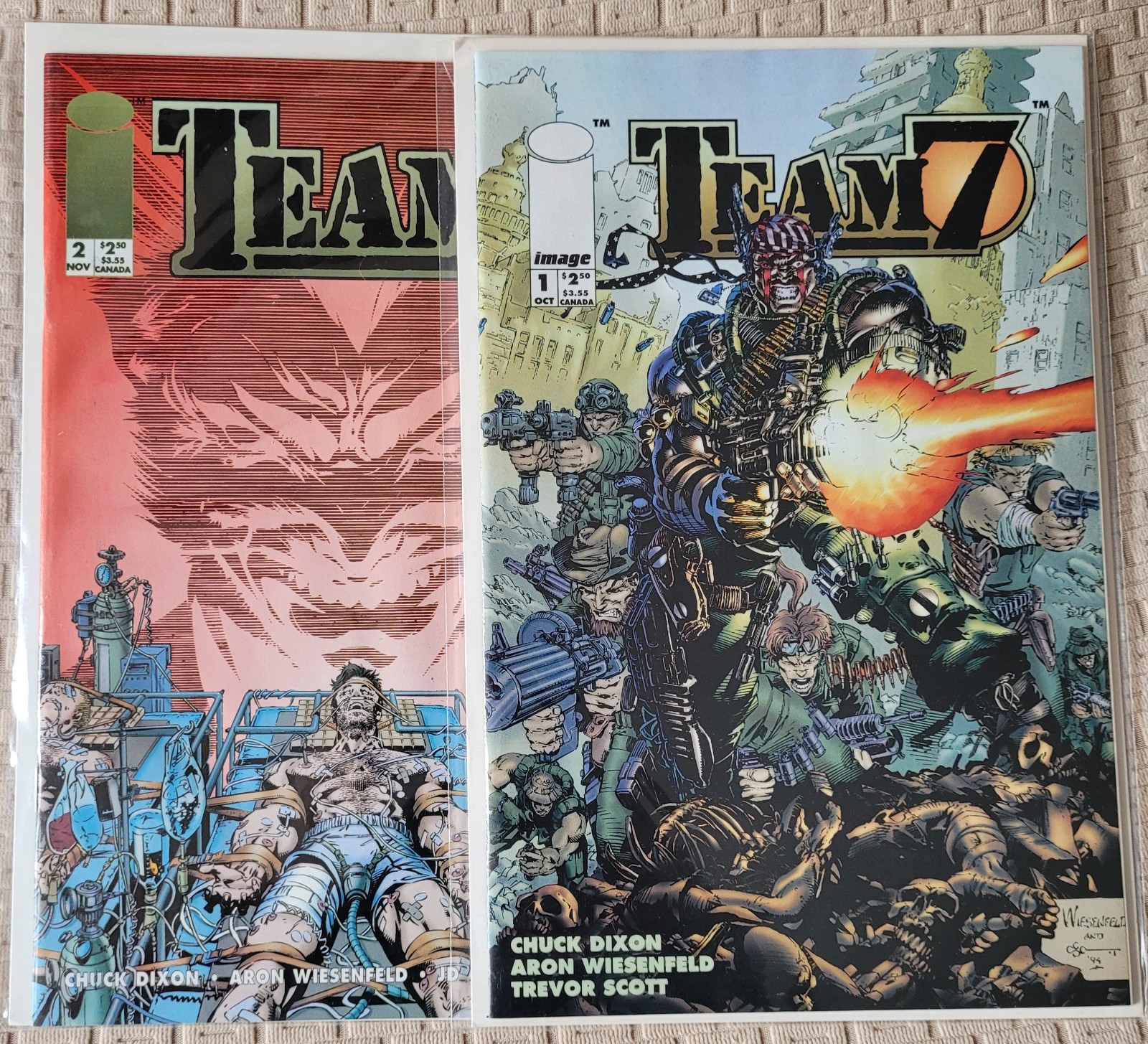 Team 7 #1 and #2 (Lot of 2) IMAGE Comics 1994 VF