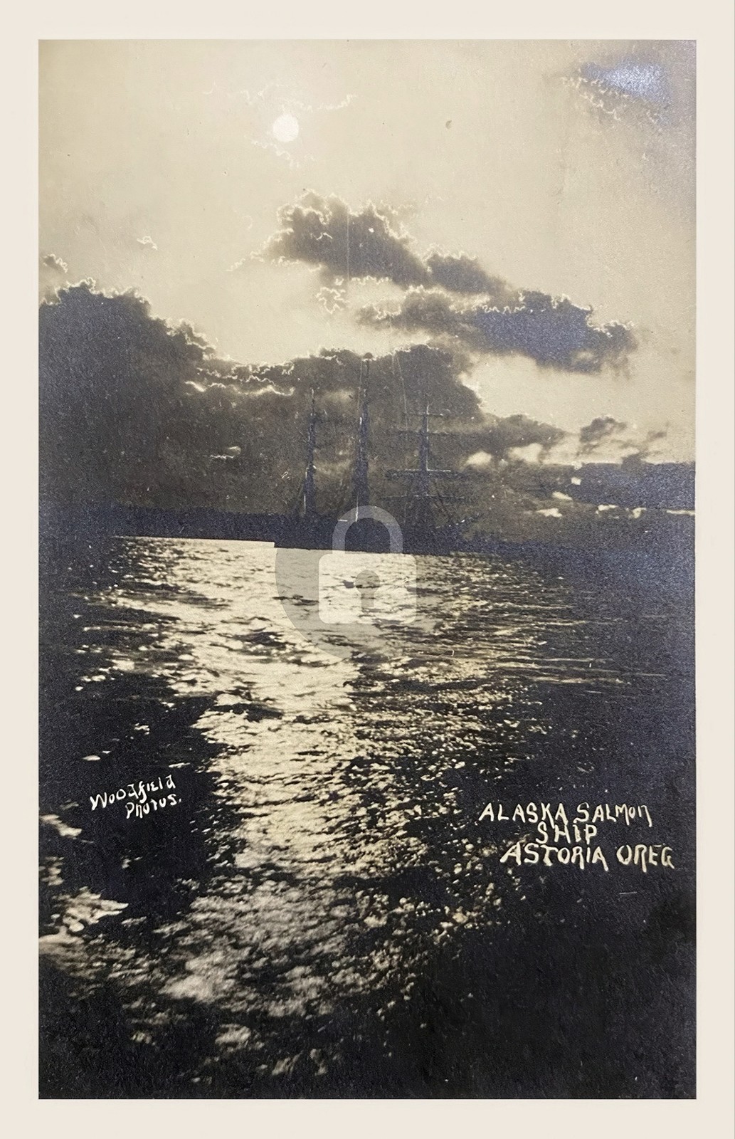Astoria Oregon OR Alaska Salmon Ship Columbia River RPPC Photo Postcard COPY