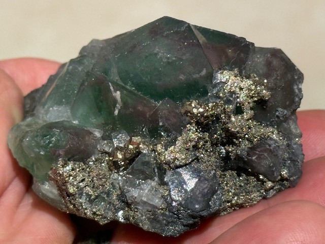SEE VIDEO :BEAUTIFUL GREEN FLUORITE WITH PYRITE, MILPO MINE ,PERU