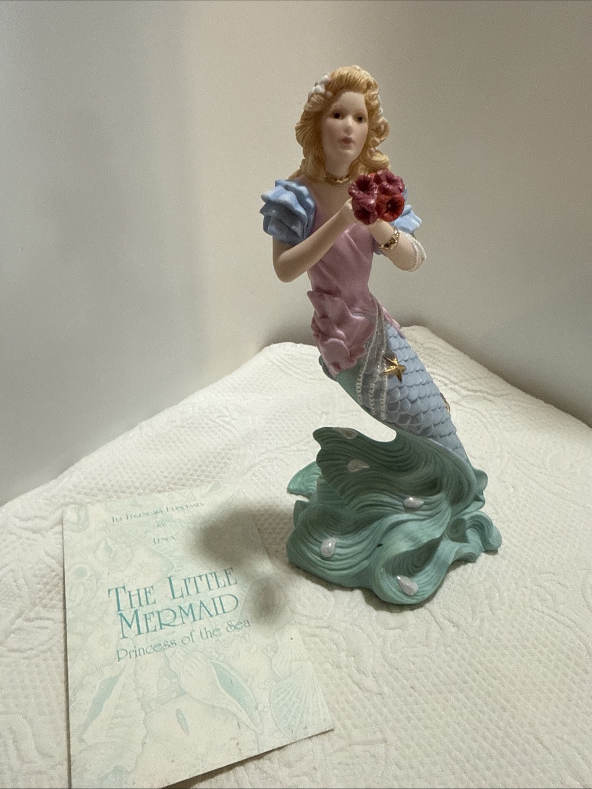 Lenox Little Mermaid Princess of the Sea 1993 Figurine COA Box 24K Gold