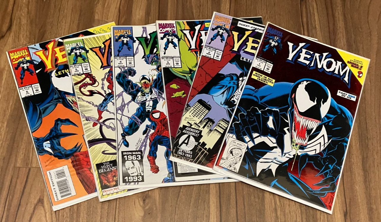Venom Lethal Protector #1-6 Complete Set 1993 Marvel 1st Solo Series Riot Scream