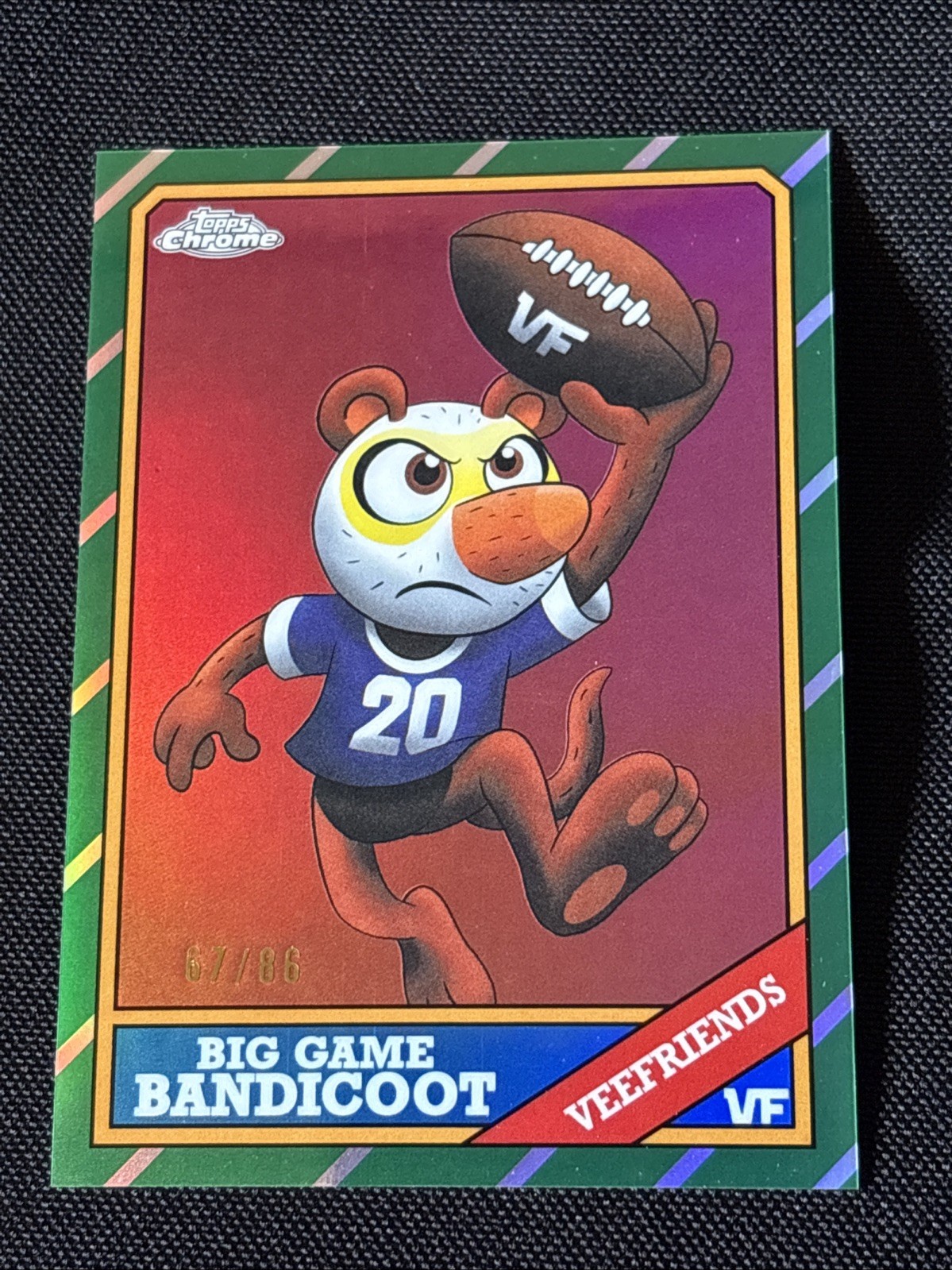 2026 Topps Chrome Veefriends 1986 Topps Variation /86 Big Game Bandicoot MINT