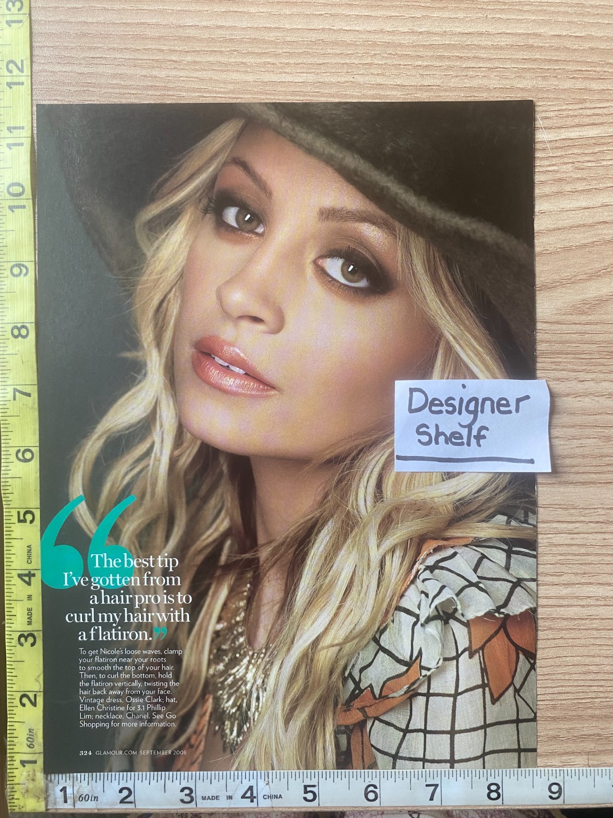 Nicole Ritchie In Hat Headshot Scene 2008 Magazine Photograph