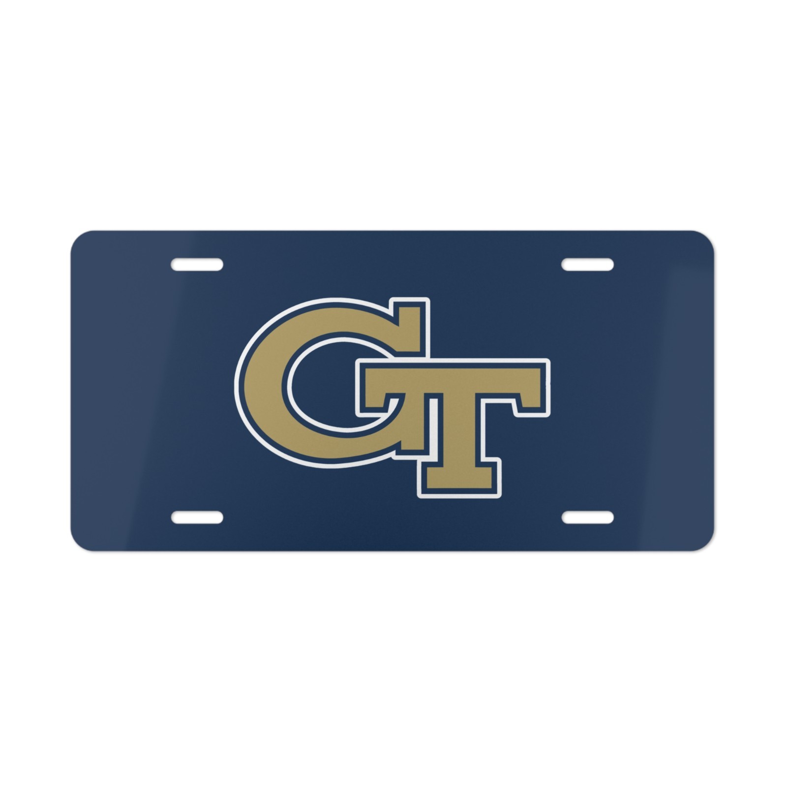 Georgia Tech NCAA Car Front License Plate Tag Vanity Style – Auto Metal Aluminum