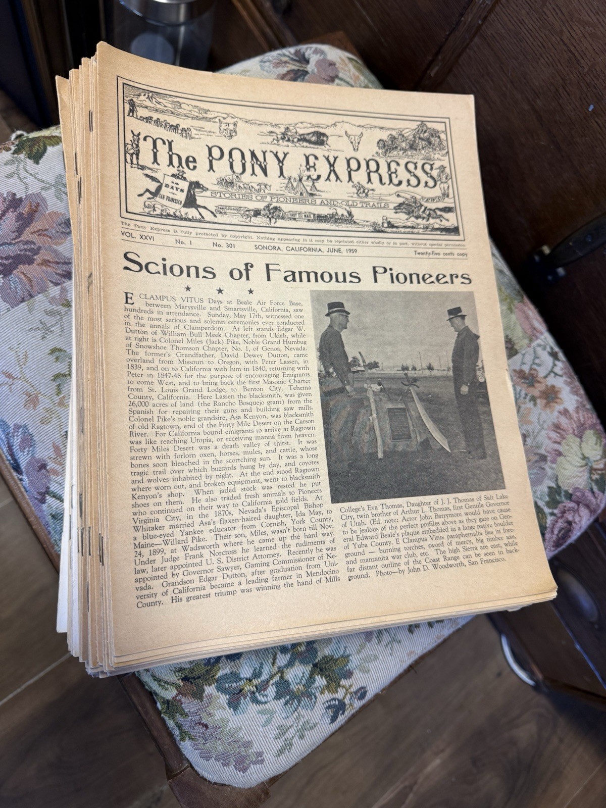 Vintage “The Pony Express” Historical Newspaper Lot of 56 Sonora, CA 1959-1971 
