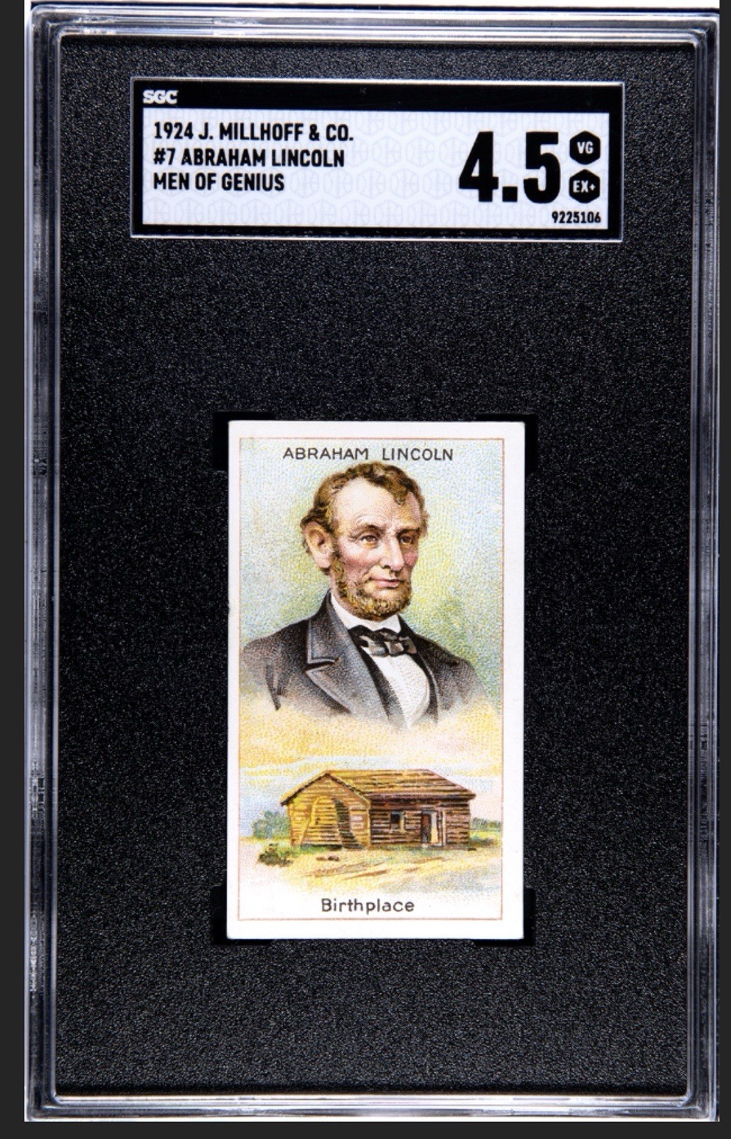 1924 J. Millhoff & Co. Men of Genius Set Abraham Lincoln SGC 4.5
