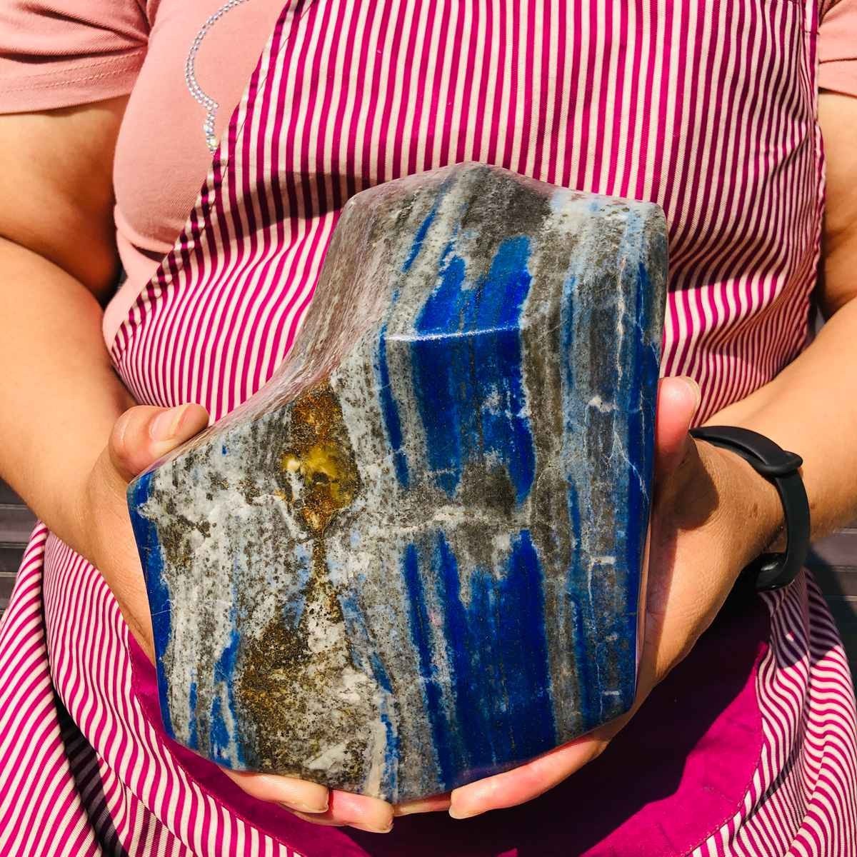 7.15LB Natural lapis lazuli mineral crystal polished healing specimen 2421