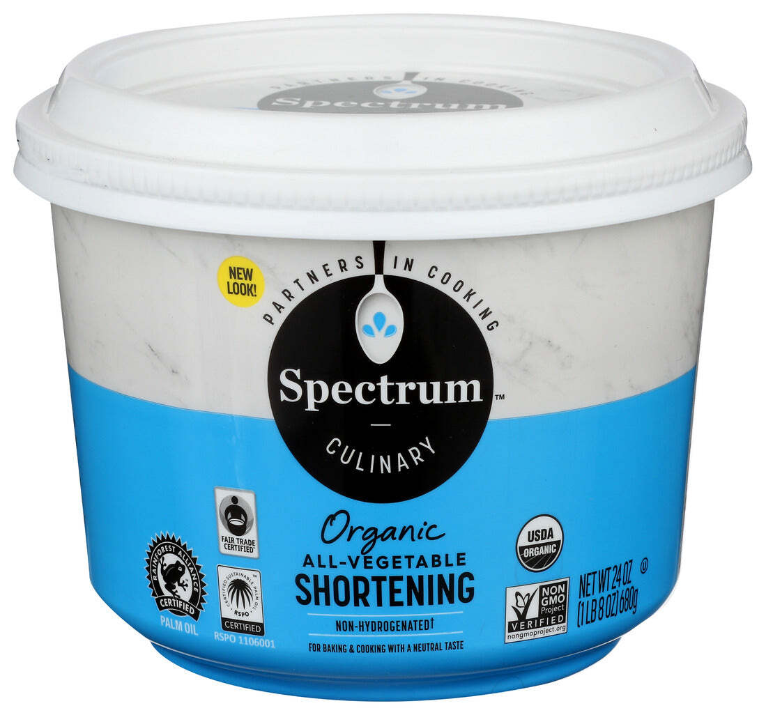 Spectrum Naturals Organic All Vegetable Shortening 24 oz, Pack of 2