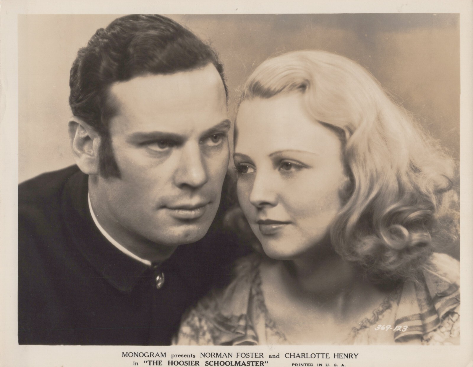 HOLLYWOOD Charlotte Henry + Norman Foster HOOSIER SCHOOLMASTER 35 Orig PHOTO 873