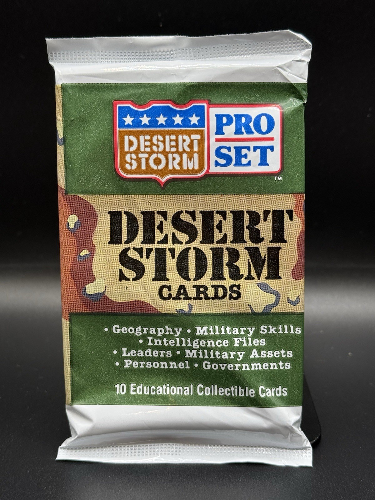 1991 Desert Storm Pro Set Sealed Wax Pack 10 Cards Military Educational Veterans