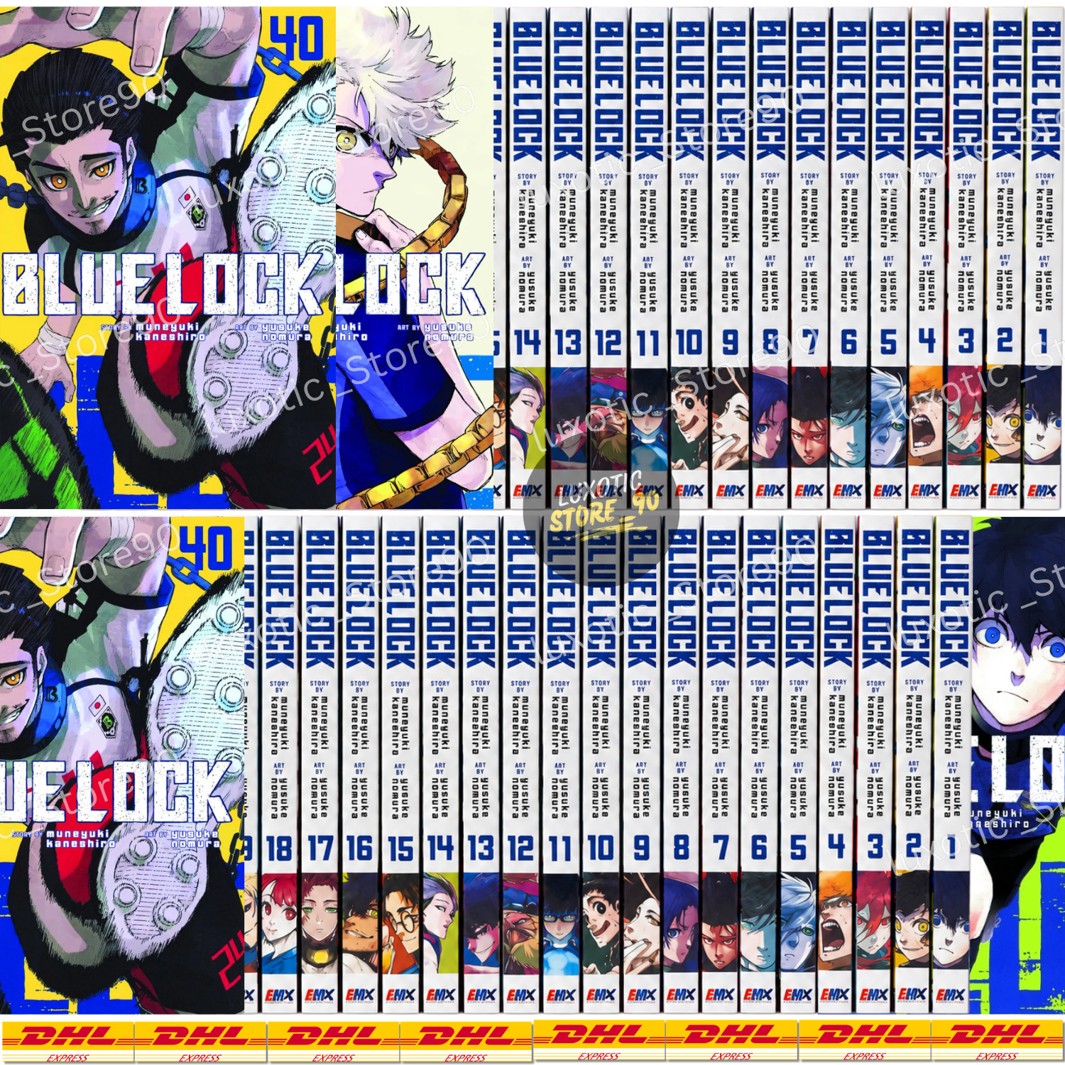 Blue Lock Manga Vol. 1-40 English Version NEW Half/Full Set By Yusuke Nomura DHL