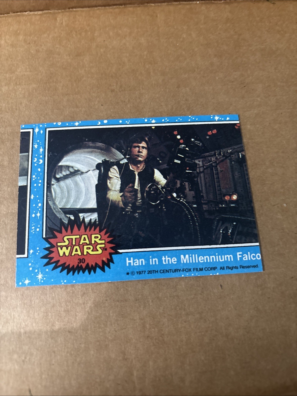 RARE - 1977 Topps Star Wars Han in the Millennium Falcon #30 Miscut Error Card