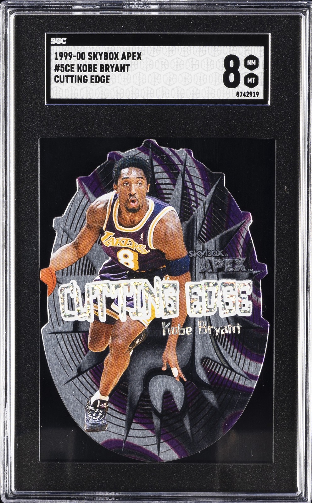 1999-00 SKYBOX APEX CUTTING EDGE #5CE KOBE BRYANT SGC 8