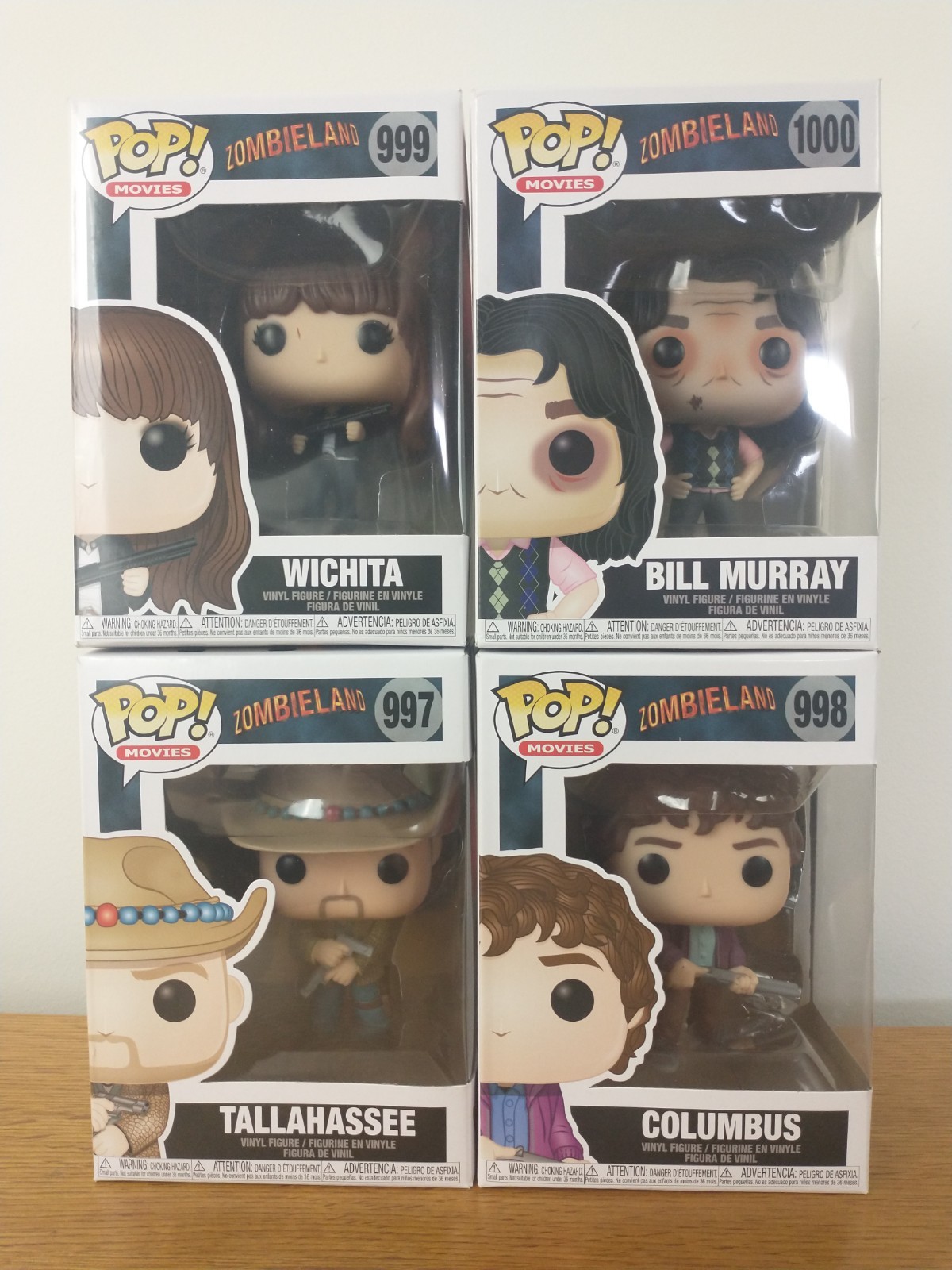 Unopened Vaulted 2020 Funko Pop Zombieland 997-1000 Set Of 4- Read Minor Issues